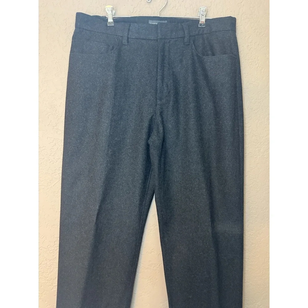 Banana Republic Stretch‎ Luxurious Wool Blend Men's Dress Pants 35L Flat Front